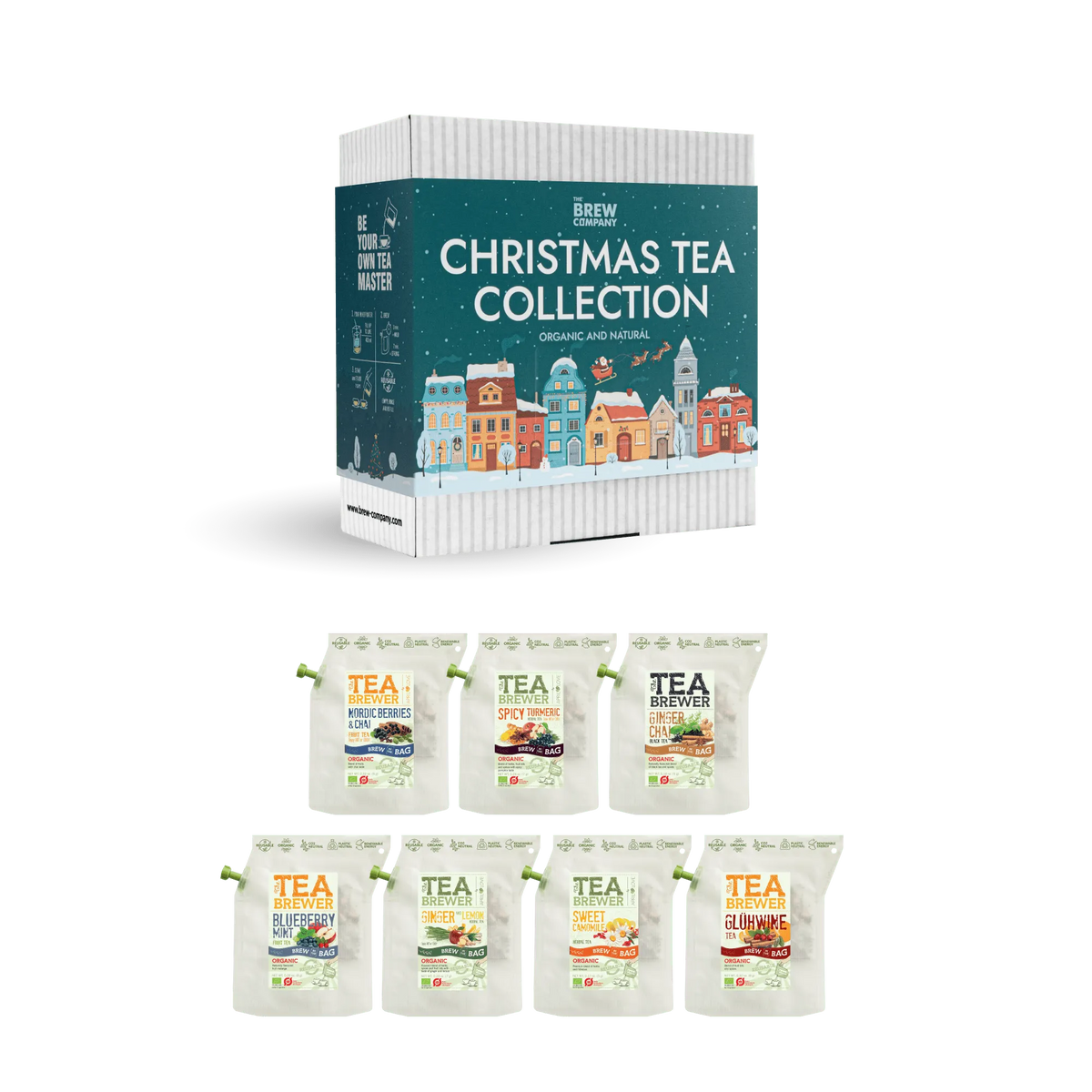 Tee Geschenkset zu Weihnachten – Die festliche Tea Brewer Kollektion (7 Sorten)-1