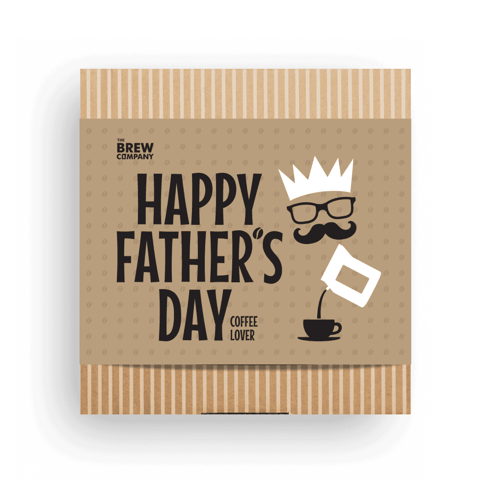 Kaffeeset Muttertag Geschenkverpackung Happy Father's Day mit Kaffeetasse und Brille-Motiv